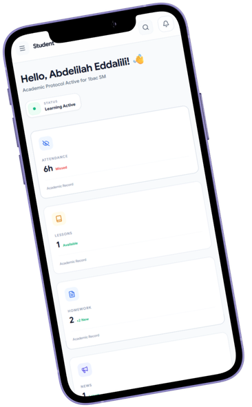 Madrasati school management tools interface