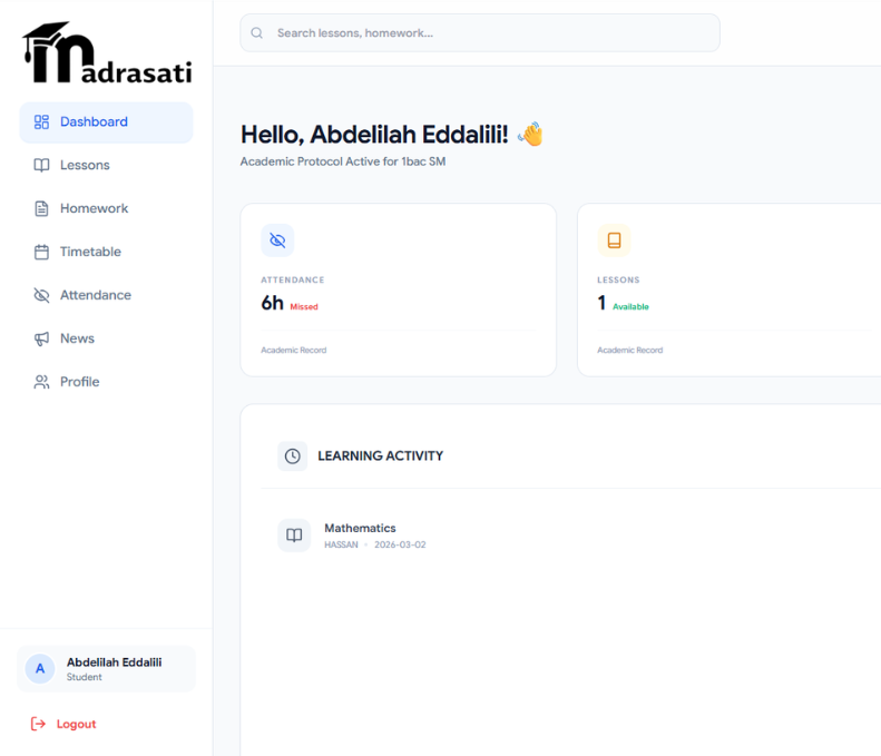 Madrasati FAQ illustration